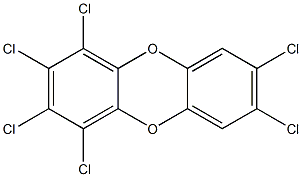 1,2,3,4,7,8-HEXACHLORO-DIBENZO-PARA-DIOXIN Struktur