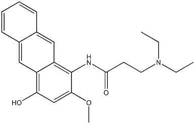 1-(OMEGA-DIETHYLAMINOPROPYLAMIDO)-2-METHOXY-4-HYDROXY-ANTH. Struktur