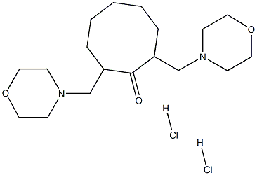 2,8-BIS(N-MORPHOLINOMETHYL)-CYCLOOCTANONEDIHYDROCHLORIDE Struktur