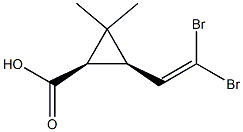 CIS-3-(2,2-DIBROMOVINYL)-2,2-DIMETHYLCYCLOPROPANECARBOXYLICACID Struktur