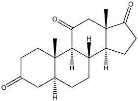 5-ALPHA-ANDROSTANE-3,11,17-TRIONE Struktur