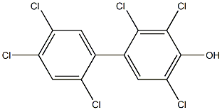 2,3,5,2',4',5'-HEXACHLORO-4-BIPHENYOL Struktur