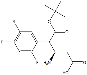 Boc-(R)-3-Amino-4-(2,4,5-trifluoro-phenyl)-butanoic acid Struktur