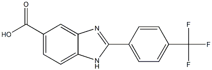 2-(4-Trifluoromethylphenyl)-1H-benzimidazole-5-carboxylic acid Struktur