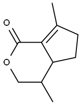 2,7-dimethyl-4-oxabicyclo[4.3.0]non-6-en-5-one Struktur