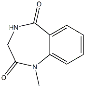 1-Methyl-3,4-dihydro-1H-benzo[e][1,4]diazepine-2,5-dione Struktur