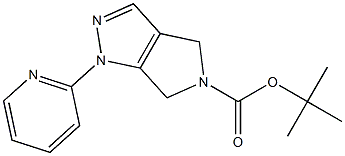 1-Pyridin-2-yl-4,6-dihydro-1H-pyrrolo[3,4-c]pyrazole-5-carboxylic acid tert-butyl ester Struktur