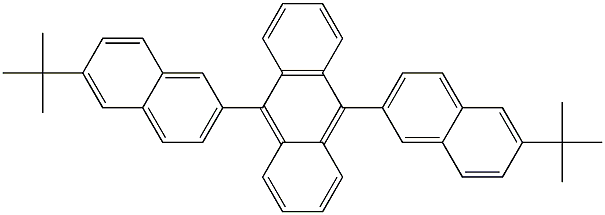 9,10-bis(6-tert-butyl-2-naphthyl)anthracene Struktur