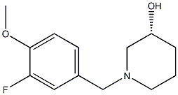 (3R)-1-(3-fluoro-4-methoxybenzyl)piperidin-3-ol Struktur