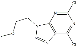 2,6-dichloro-9-(2-methoxyethyl)-9H-purine Struktur