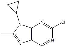 2-chloro-9-cyclopropyl-8-methyl-9H-purine Struktur