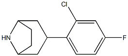 3-(2-chloro-4-fluorophenyl)-8-azabicyclo[3.2.1]octane Struktur