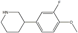 3-(3-fluoro-4-methoxyphenyl)piperidine Struktur