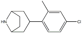 3-(4-chloro-2-methylphenyl)-8-azabicyclo[3.2.1]octane Struktur