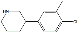 3-(4-chloro-3-methylphenyl)piperidine Struktur