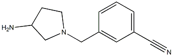 3-[(3-aminopyrrolidin-1-yl)methyl]benzonitrile Struktur