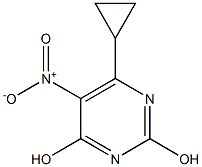 6-cyclopropyl-5-nitropyrimidine-2,4-diol Struktur