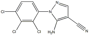 5-AMINO-1-(2,3,4-TRICHLOROPHENYL)-1H-PYRAZOLE-4-CARNONITRILE Struktur