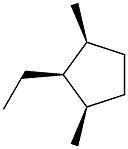 1,cis-3-dimethyl-cis-2-ethylcyclopentane Struktur