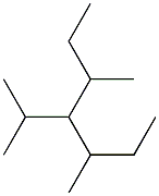 3,5-dimethyl-4-isopropylheptane Struktur