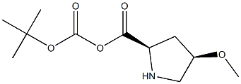 BOC-CIS 4-METHOXY-D-PROLINE Struktur