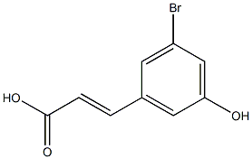 3-BROMO-5-HYDROXYCINNAMIC ACID Struktur