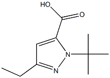 1-(1,1-DIMETHYLETHYL)-3-ETHYL-1H-PYRAZOLE-5-CARBOXYLICACID Struktur