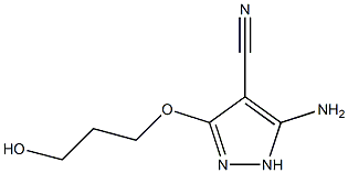 5-AMINO-3-(3-HYDROXYPROPOXY)-1H-PYRAZOLE-4-CARBONITRILE Struktur