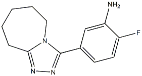 2-FLUORO-5-(6,7,8,9-TETRAHYDRO-5H-[1,2,4]TRIAZOLO[4,3-A]AZEPIN-3-YL)ANILINE Struktur