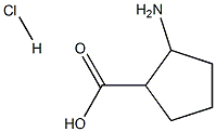 2-Amino-cyclopentanecarboxylic acid HCl Struktur