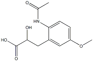 3-(2-ACETAMIDO-5-METHOXYPHENYL)-2-HYDROXYPROPANOIC ACID Struktur