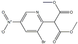 DIMETHYL 2-(3-BROMO-5-NITROPYRIDIN-2-YL)MALONATE Struktur