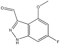 6-FLUORO-4-METHOXYINDAZOLE-3-CARBOXYALDEHYDYE Struktur