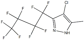 4-CHLORO-5-METHYL-3-(PERFLUOROBUTYL)PYRAZOLE Struktur