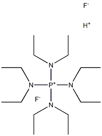 TETRAKIS-DIETHYLAMINOPHOSPONIUMHYDROGENDIFLUORIDE Struktur