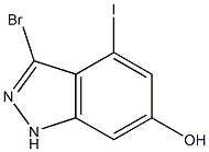 4-IODO-6-HYDROXY-3-BROMOINDAZOLE Struktur