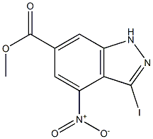 3-IODO-4-NITROINDAZOLE-6-CARBOXYLIC ACID METHYL ESTER Struktur