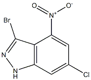 3-BROMO-6-CHLORO-4-NITROINDAZOLE Struktur