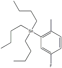 3-FLUORO-6-METHYL(TRI-N-BUTYLSTANNYL)BENZENE Struktur