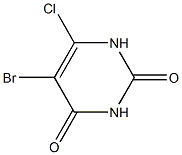 5-bromo-6-chloro-1H-pyrimidine-2,4-dione Struktur