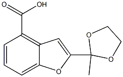 2-(2-Methyl-1,3-Dioxolan-2-yl)-1-Benzofuran-4-Carboxylic Acid Struktur