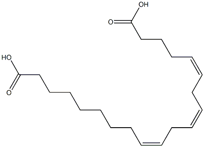 5(Z),8(Z),11(Z)-EICOSATRIEN-1,20-DIOIC ACID Struktur