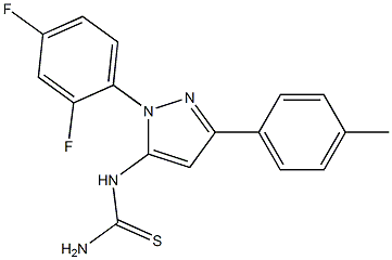 1-(1-(2,4-difluorophenyl)-3-p-tolyl-1H-pyrazol-5-yl)thiourea Struktur