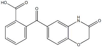 2-(3-Oxo-1,4-benzoxazin-6-oyl)benzoic acid Struktur