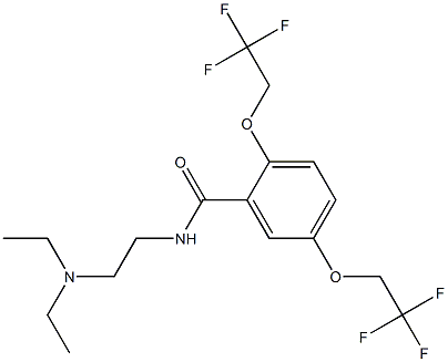 N-[2-[diethylamino]ethyl]-2,5-bis[2,2,2-trifluoroethoxy]benzenecarboyjimide Struktur