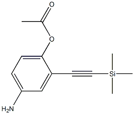 4-Amino-2-((trimethylsilyl)ethynyl)phenyl acetate Struktur