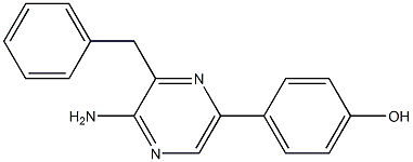 2-Amino-3-benzyl-5-(4'-hydroxyphenyl)-pyrazine, Struktur