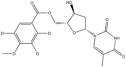 5'-O-Anisoyl-D3-thymidine Struktur