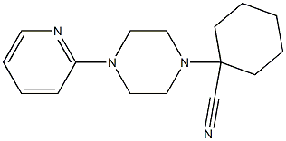 1-(4-PYRIDIN-2-YL-PIPERAZIN-1-YL)-CYCLOHEXANECARBONITRILE Struktur