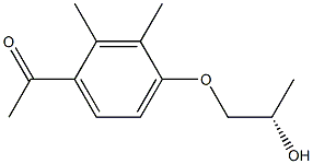 1-[4-(2-(S)-HYDROXYPROPOXY)-2,3-DIMETHYLPHENYL]ETHANONE Struktur